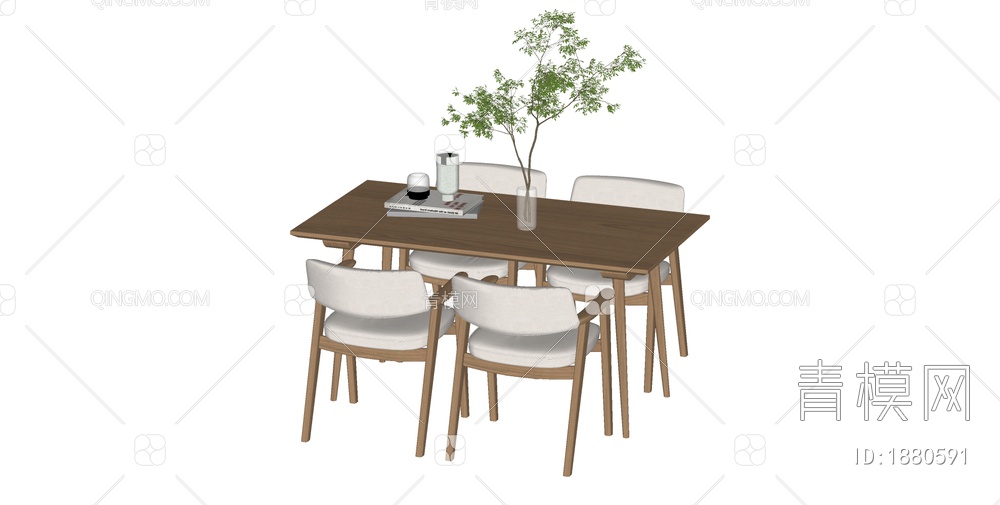 原木餐桌椅组合