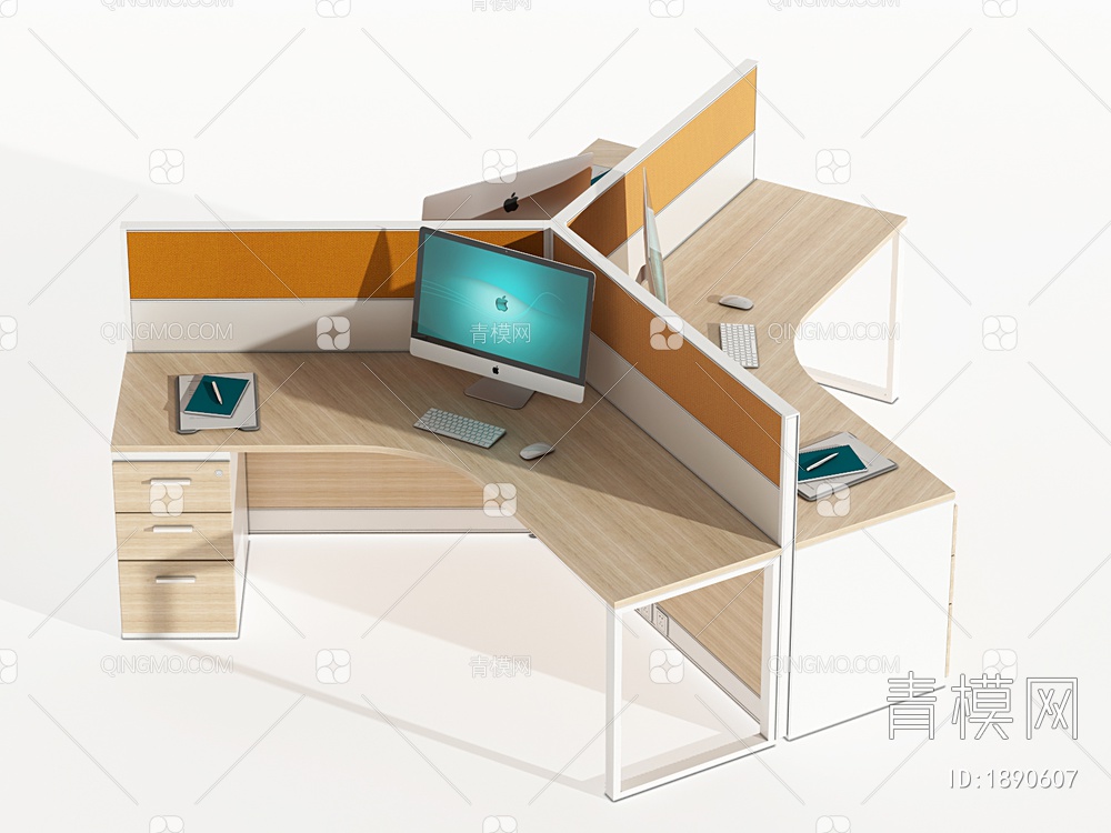Y字型屏风工位，办公桌，工位，屏风