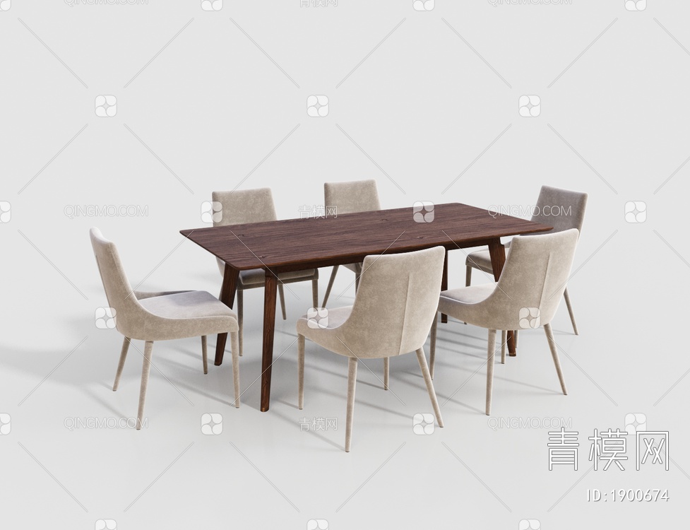 实木长条形餐桌椅