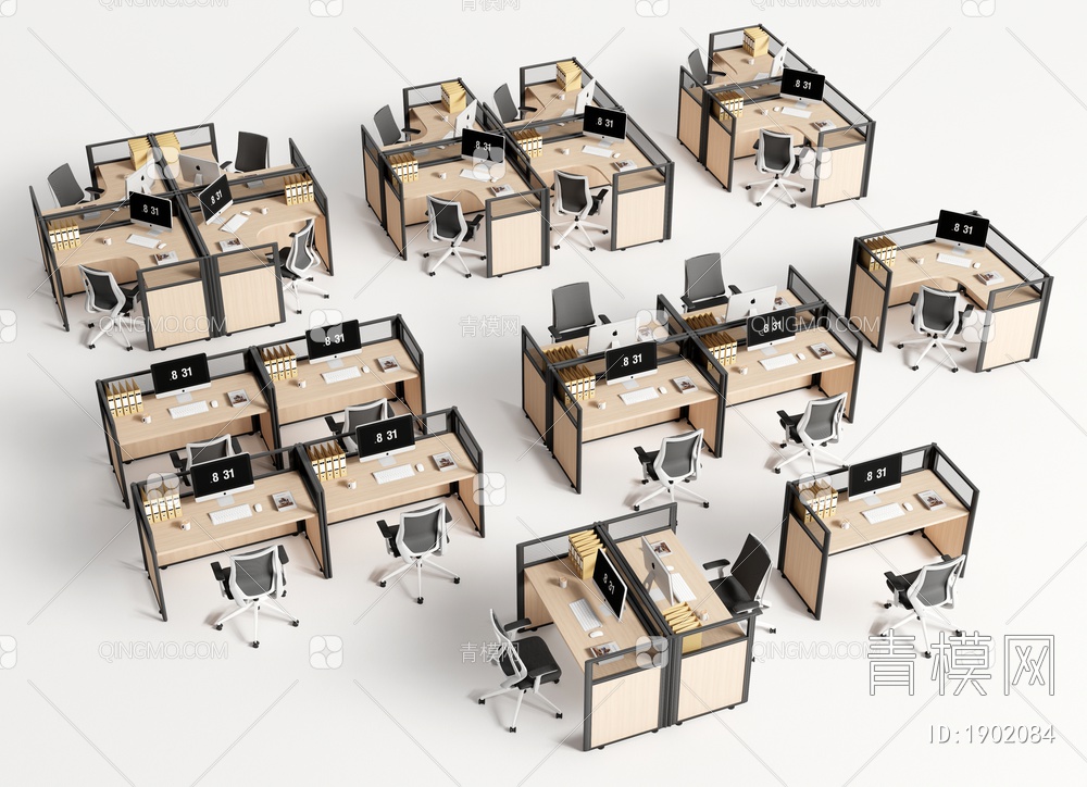 办公桌椅组合 员工办公桌 多人办公桌 办公用品
