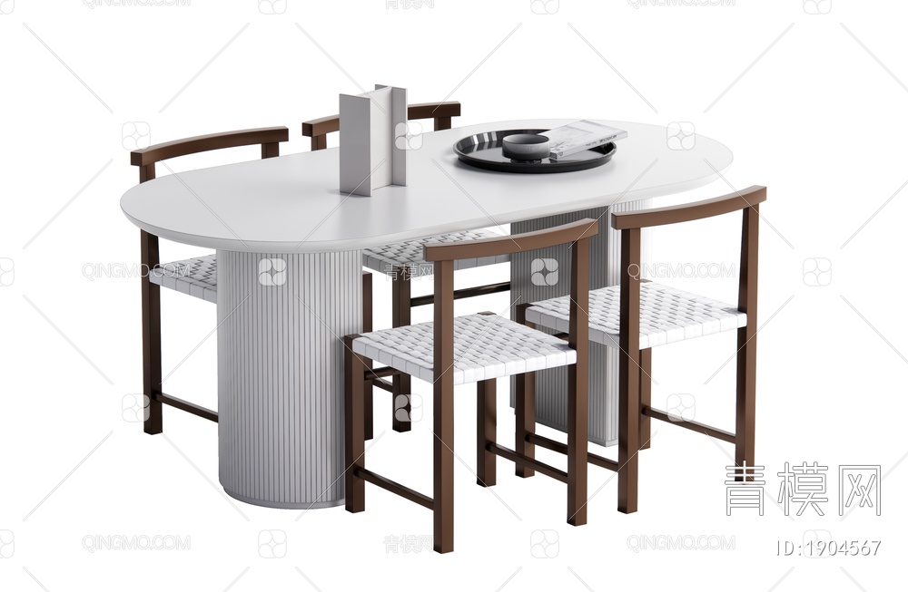 中古风餐桌椅组合