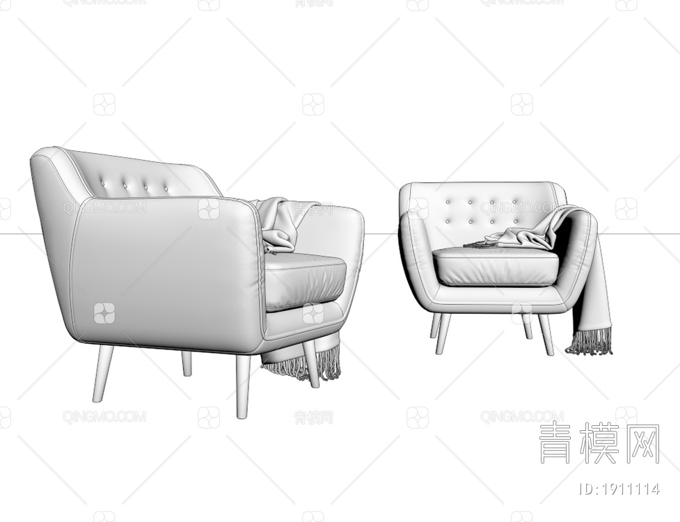 绒布休闲椅 休闲沙发