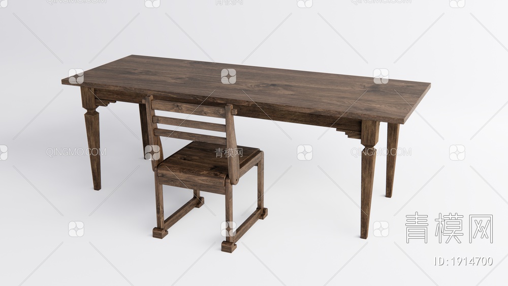 中古风书桌椅组合