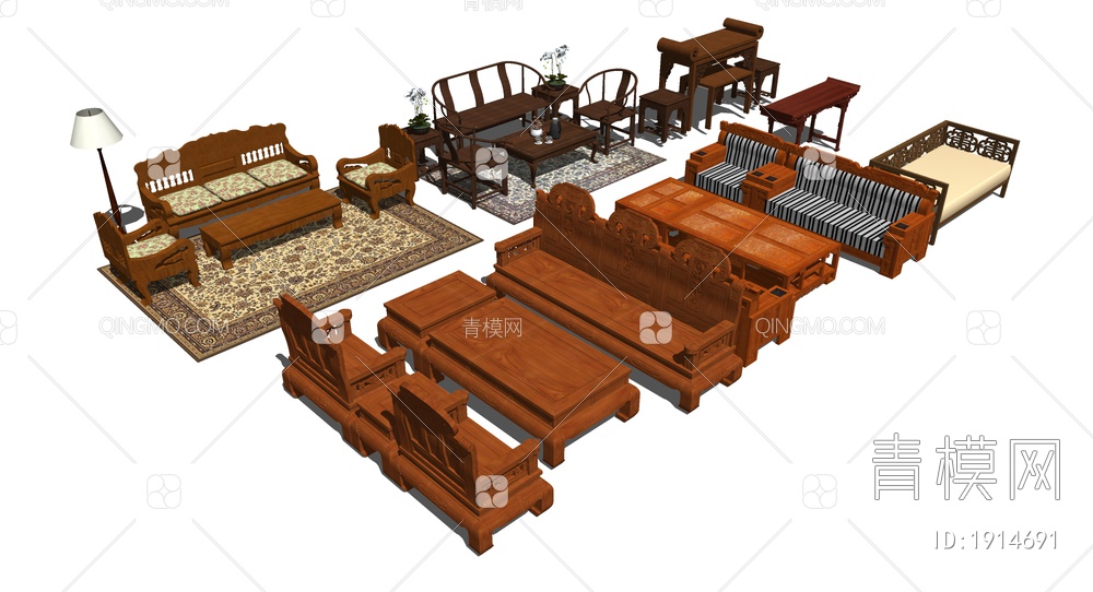 红木沙发桌椅