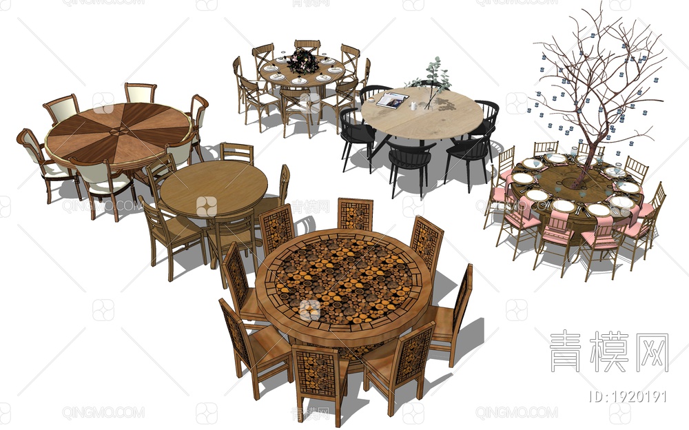 圆形婚礼宴席餐桌圆形餐桌