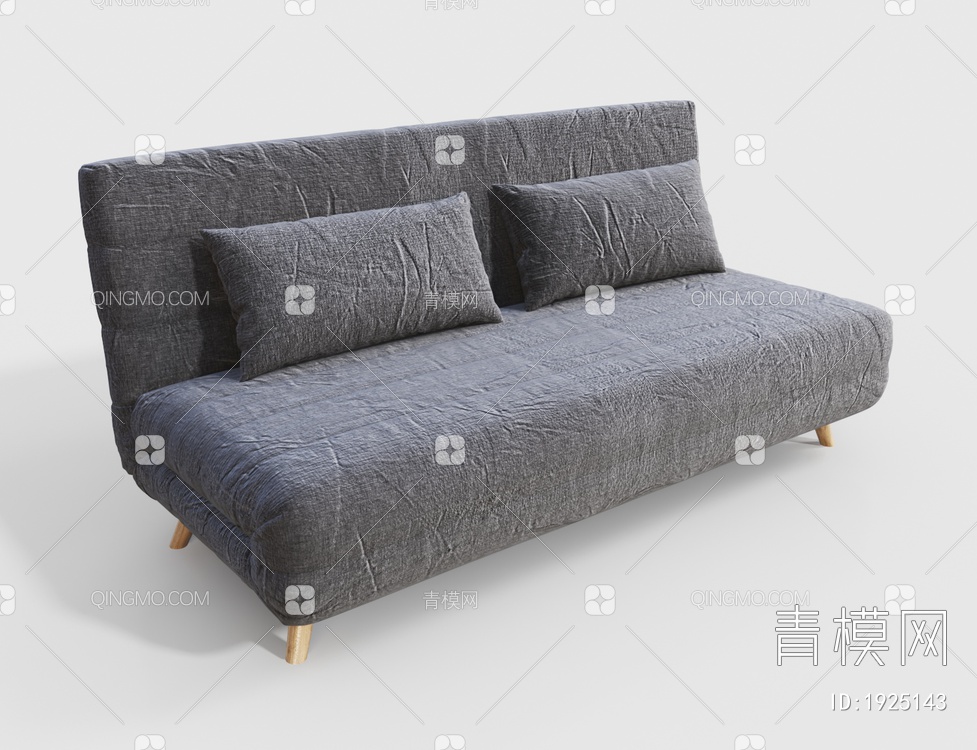 灰色布艺休闲长沙发