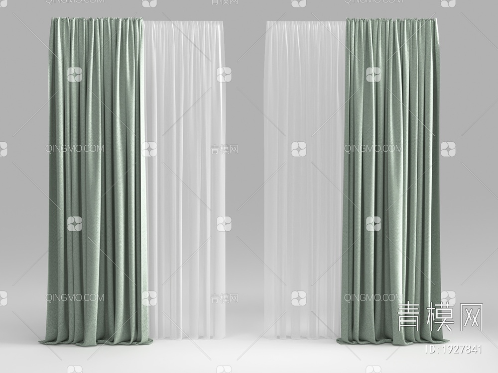 窗帘 拉帘 绿色窗帘  窗帘 布帘 纱帘