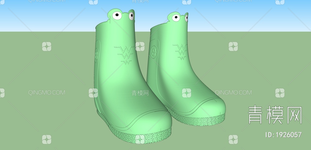 儿童青蛙雨鞋