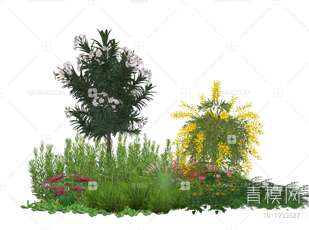 花草花境植物组团  景观绿植灌木花草