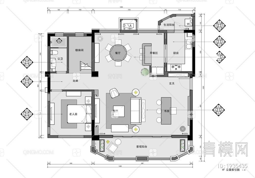 三层小别墅平立面施工图  家装 别墅 豪宅 洋房 私宅 样板房