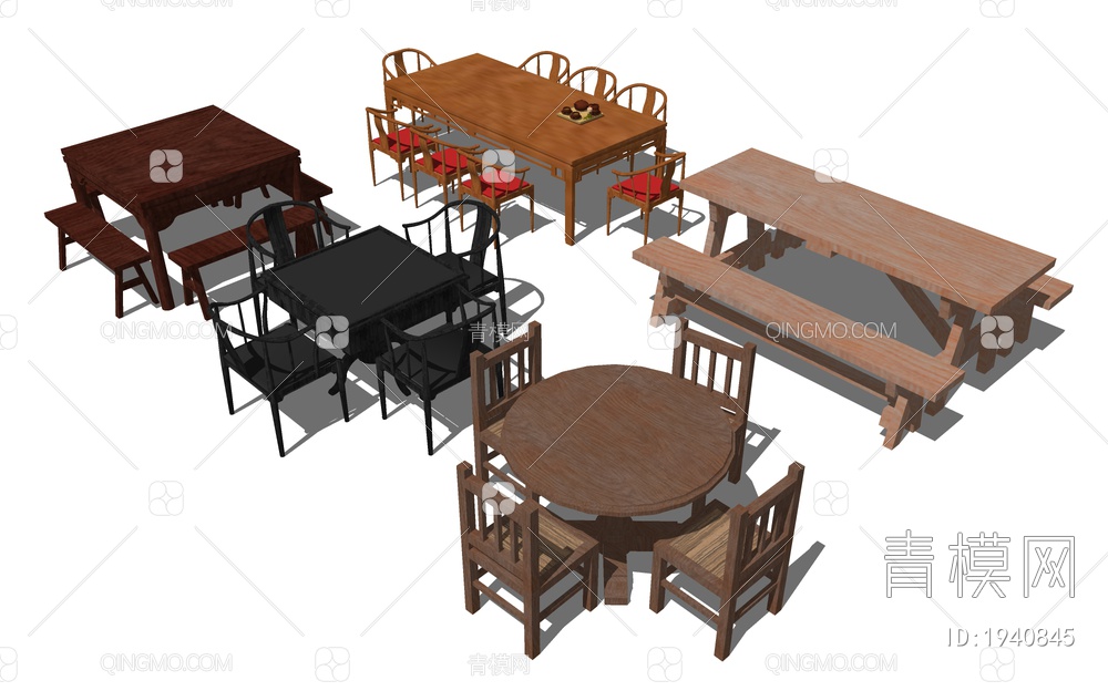 实木红木餐桌椅