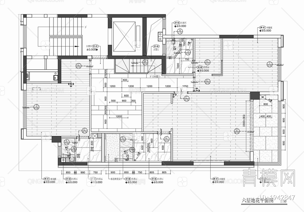 上叠别墅家装施工图 别墅 叠墅 家装 洋房 样板房