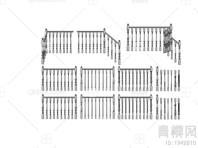 楼梯扶手 实木护栏 围栏护栏 立柱