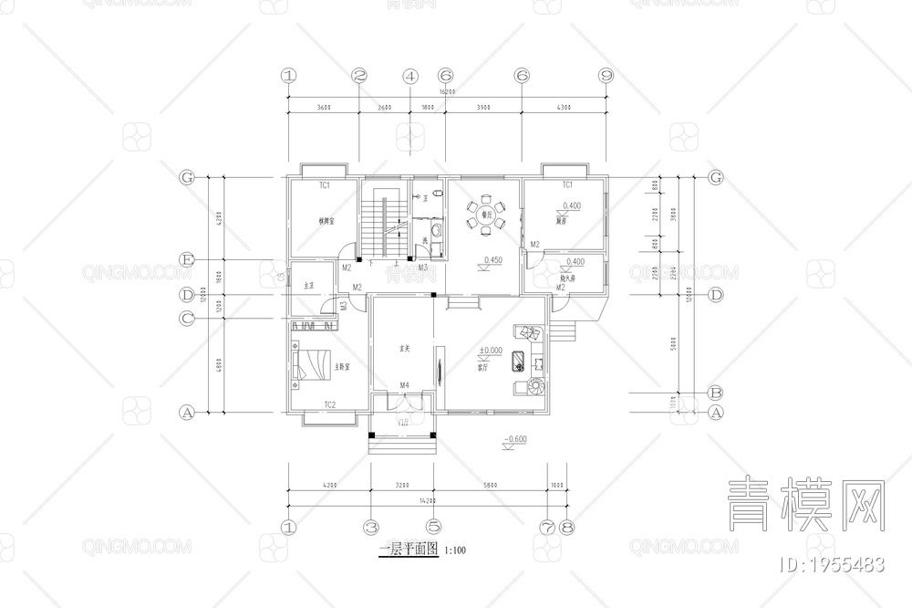 别墅CAD平面方案图