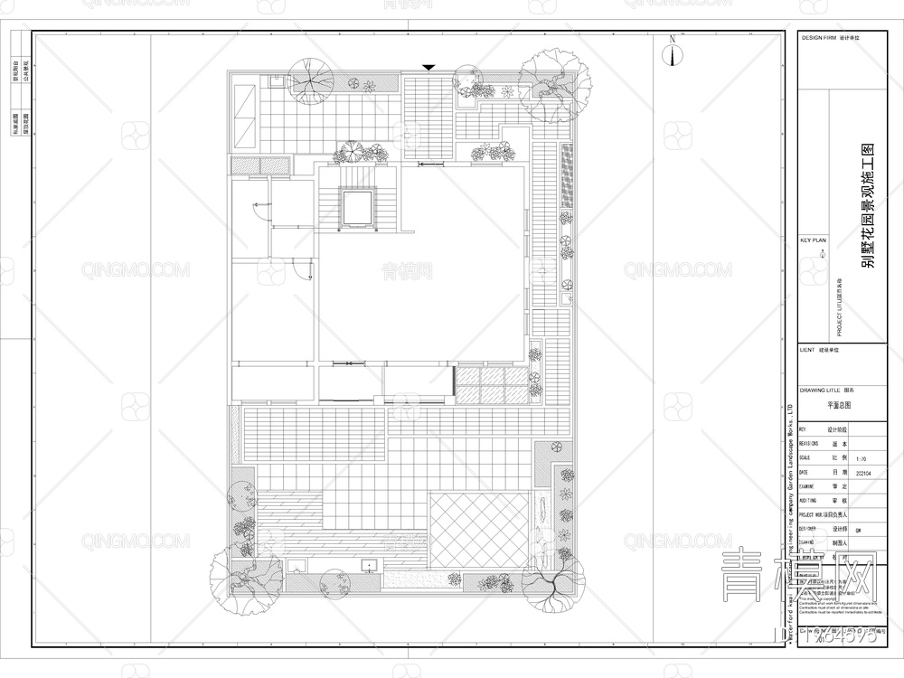 一套完整别墅庭院花园景观CAD施工图