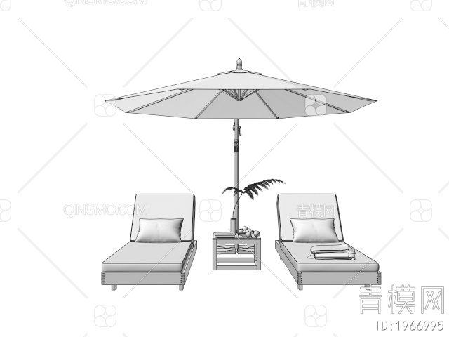 户外躺椅 沙滩躺椅 折叠椅 遮阳伞