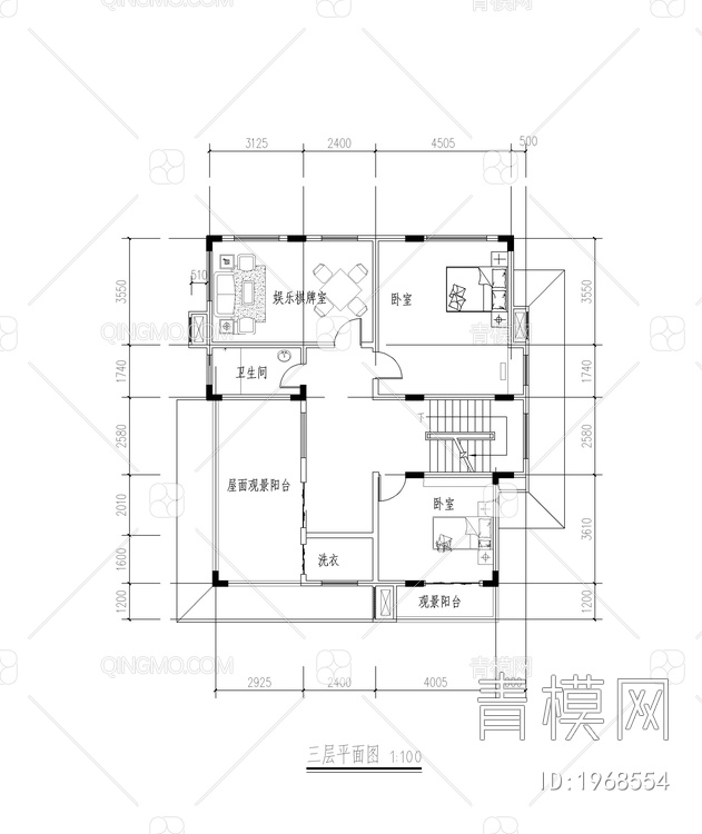 别墅CAD方案图纸，平面图，立面图