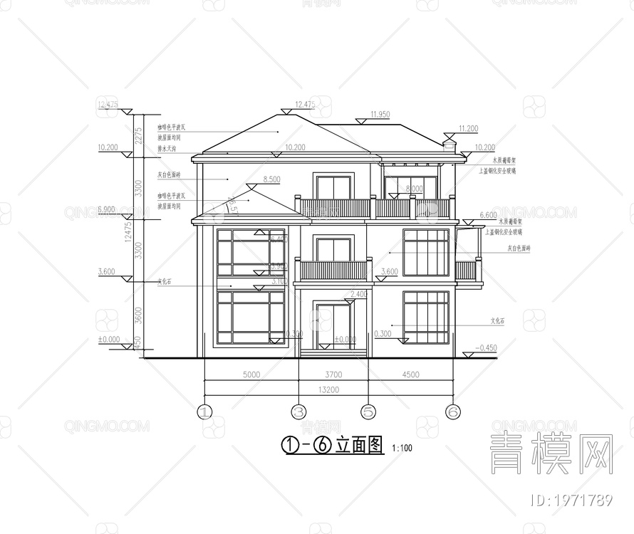 别墅CAD全套图纸，平面图，立面图，建筑水电结构图纸