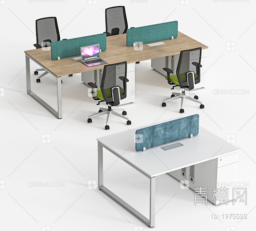 办公桌椅组合，办公桌，办公椅，桌屏