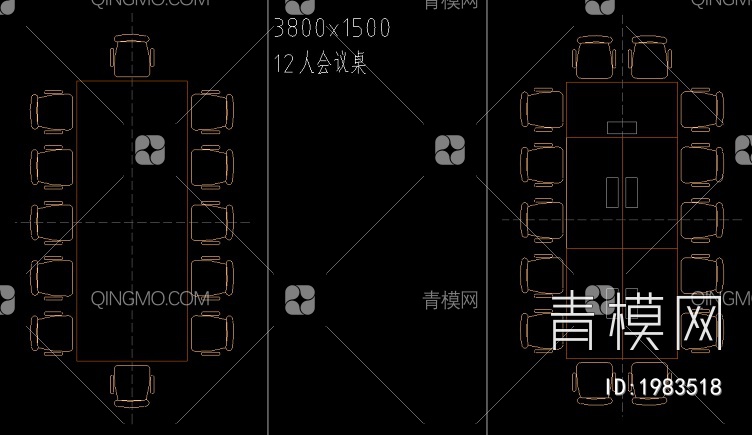 办公桌、会议桌、沙发、电器CAD素材图