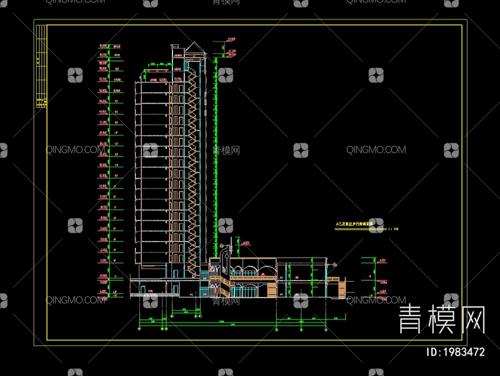 某高层住宅小区建筑施工CAD图