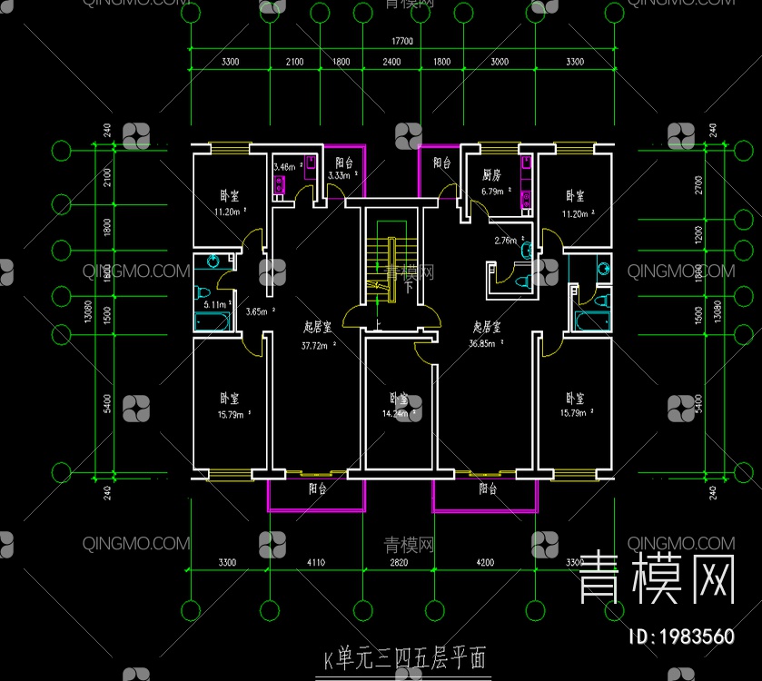 32个住宅户型平面图