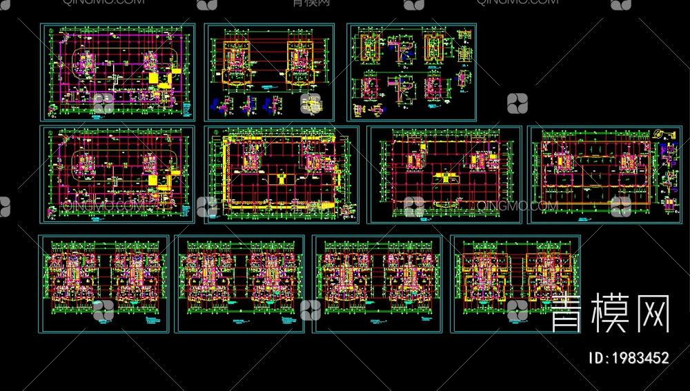 高层住宅楼建设施工CAD图纸