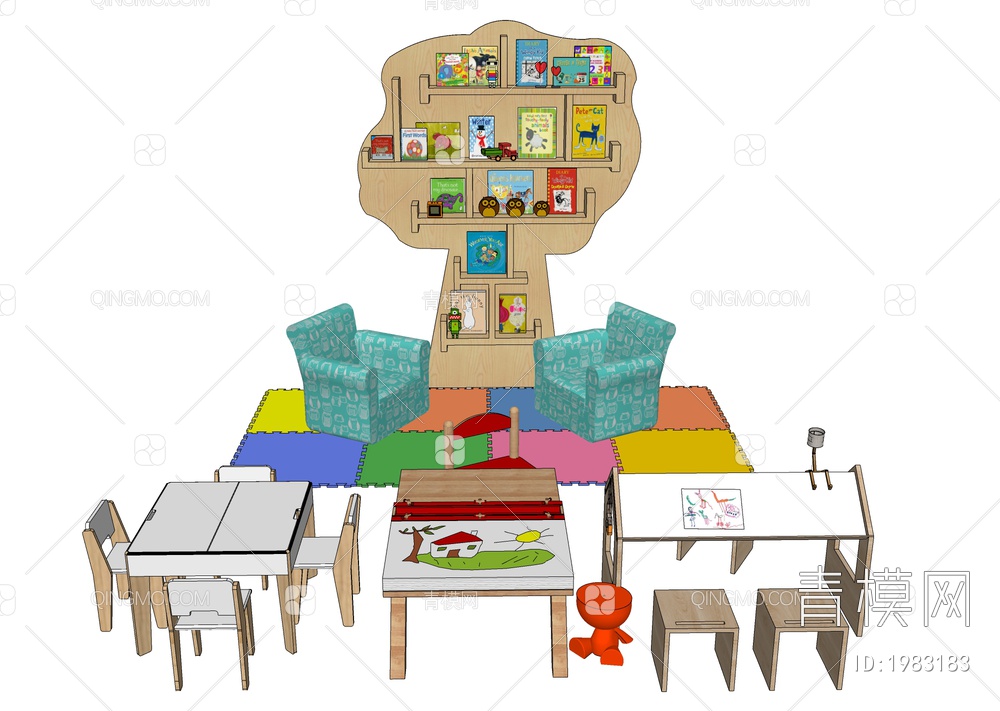 儿童桌椅 卡通书桌