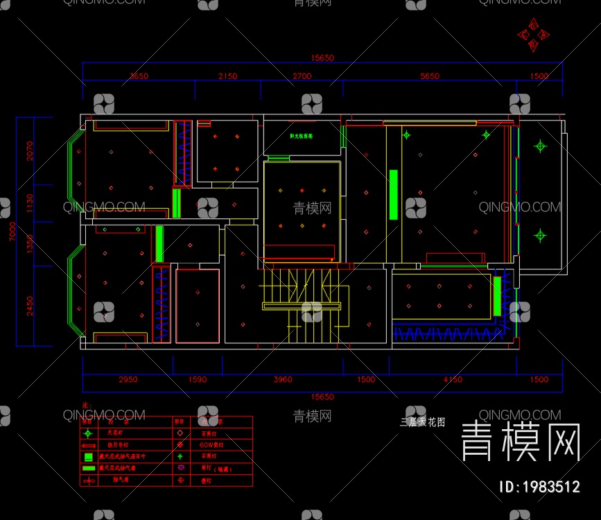 300平米别墅建筑施工CAD图