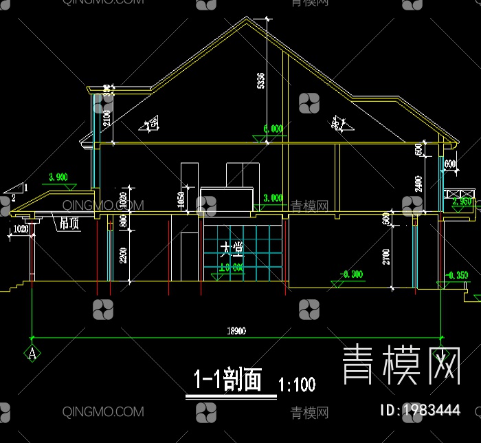 单栋小别墅CAD建筑图