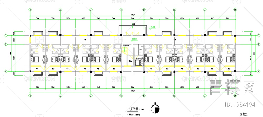 某酒店式公寓平立面方案图