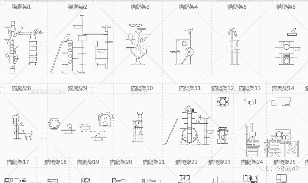 猫爬架多功能图库