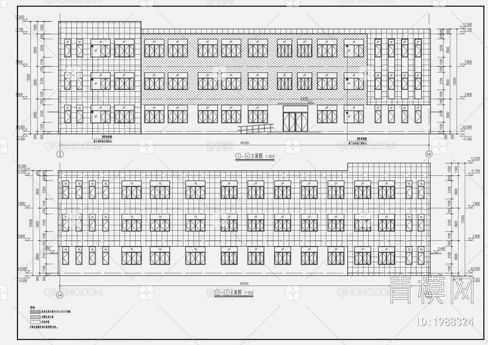 45X7.5M1000平综合楼施工图