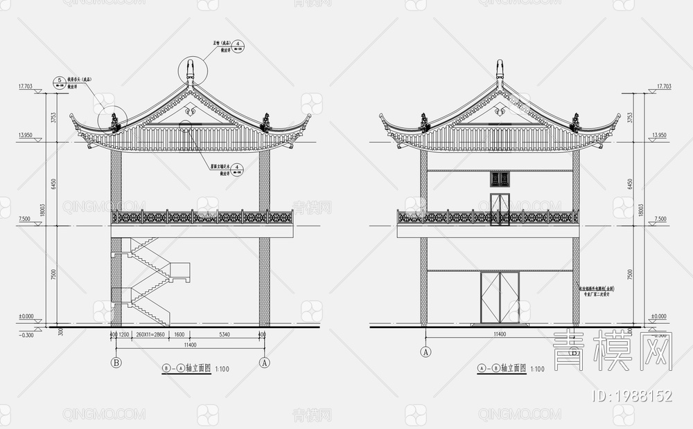 仿古歇山顶30X12M泵房