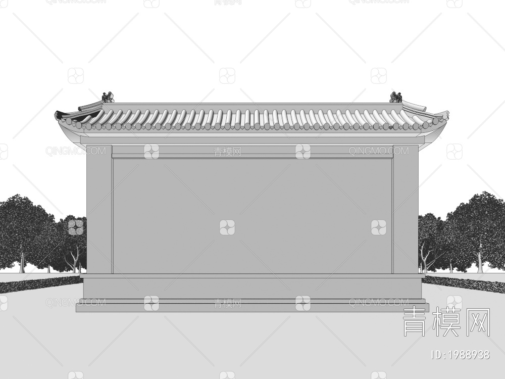 仿古照壁