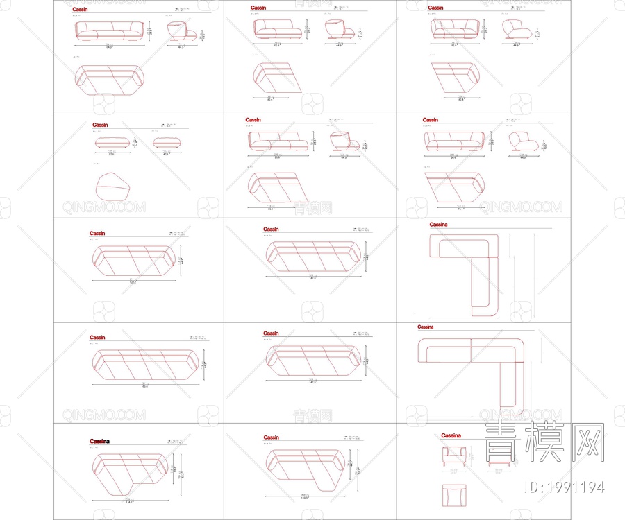 精整高端CAD图库丨沙发 床具 椅具 桌柜 茶几CAD图纸