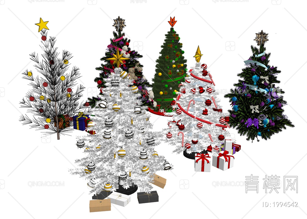 圣诞树 装饰松树