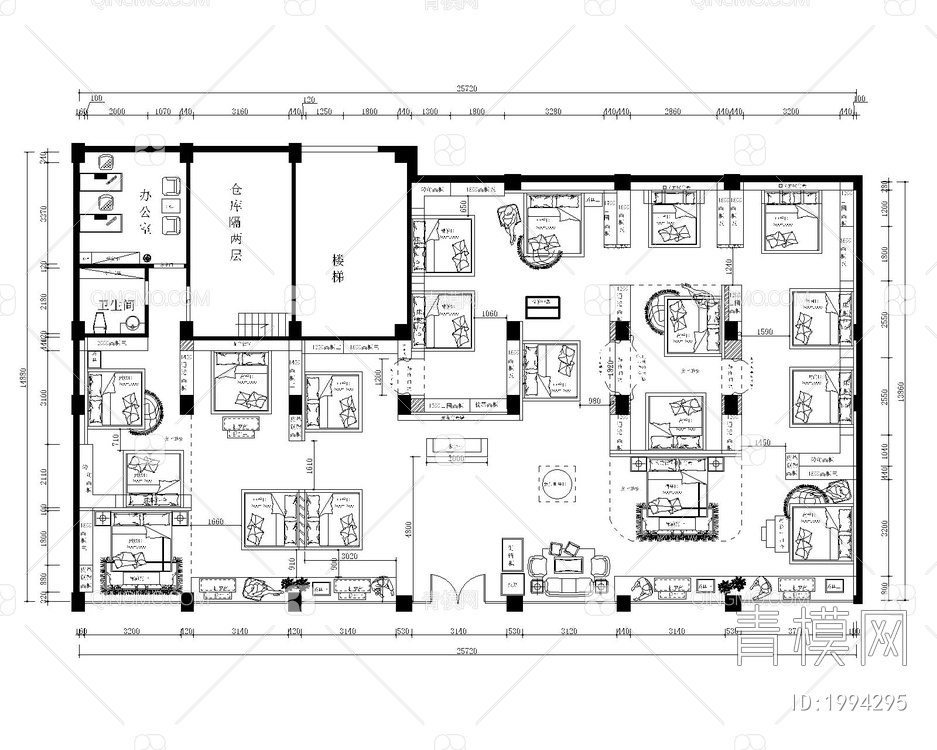 家具店建材展厅CAD施工图