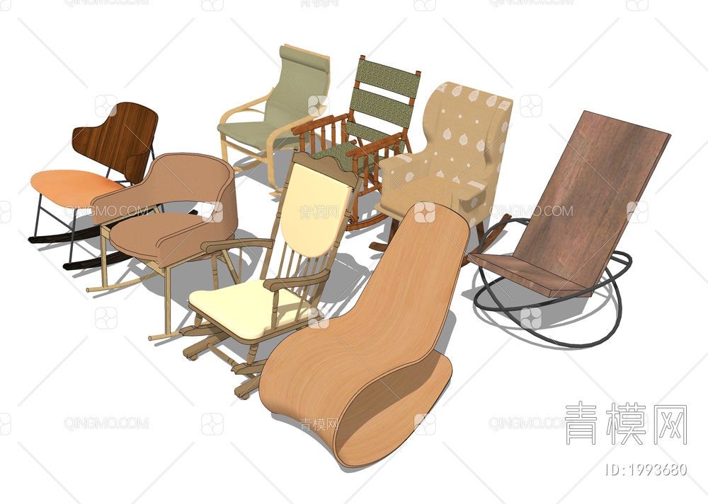 实木摇椅 木制躺椅