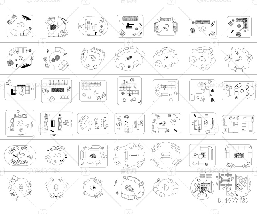 全新网红家具CAD图库合集