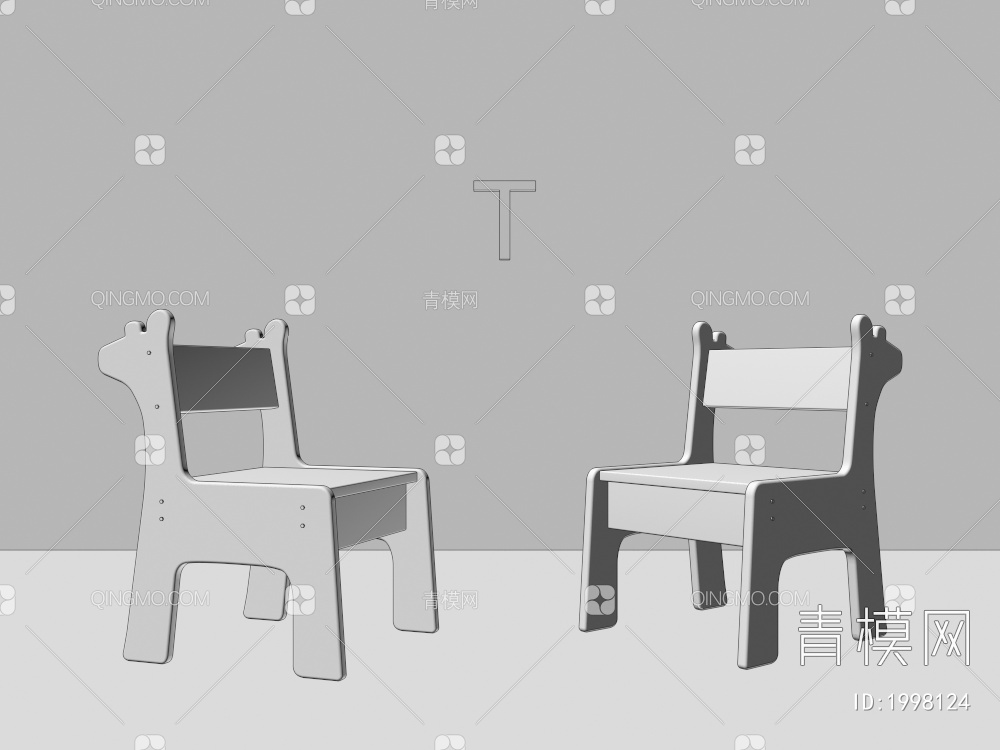 长颈鹿 孟菲斯 彩色 卡通 儿童 椅子