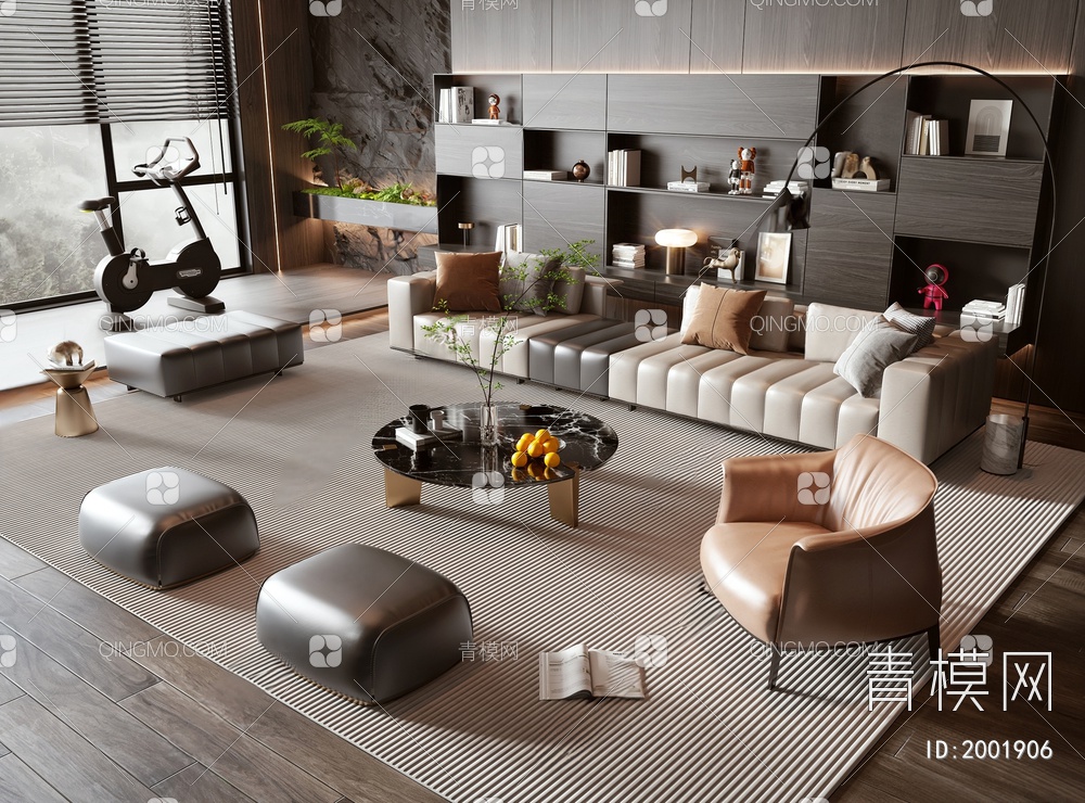 Minotti 组合沙发 皮沙发