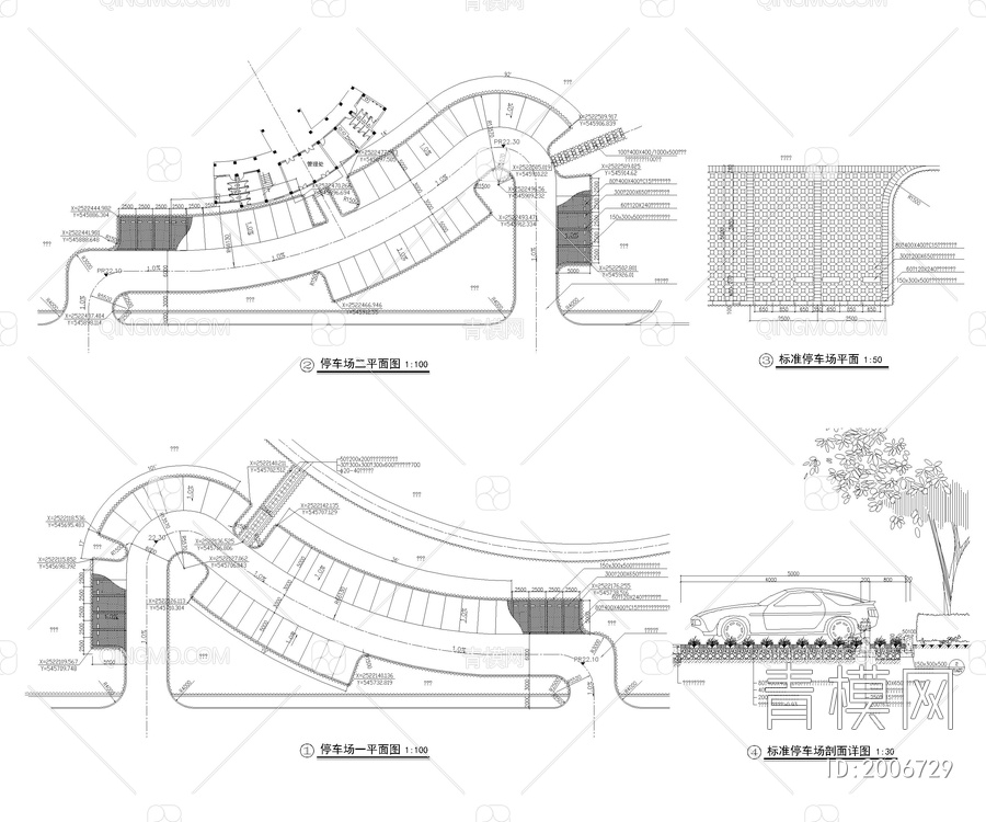 智能化停车场设计平面图鸟瞰图