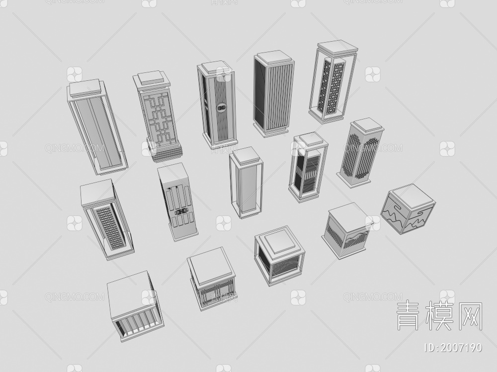 景观灯 户外灯 景观灯组合 草坪 草地路灯 花园室外 庭院灯