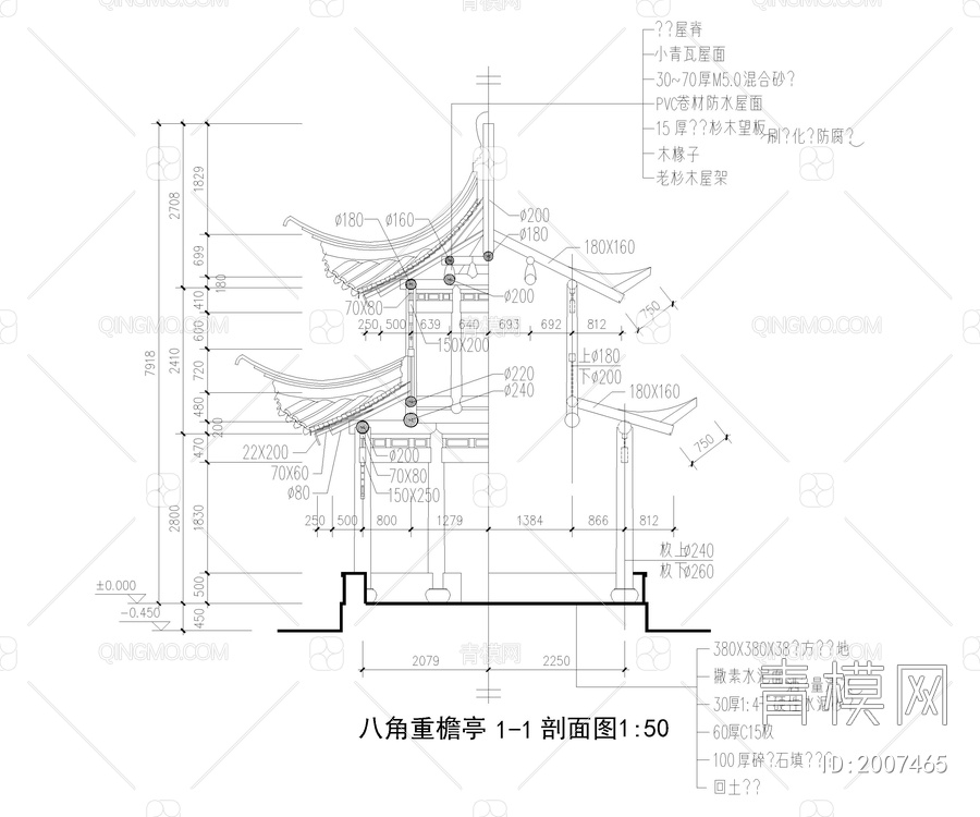 各种CAD亭子大全