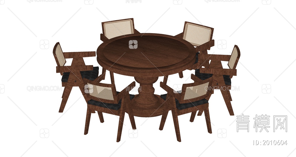 中古风餐桌椅组合