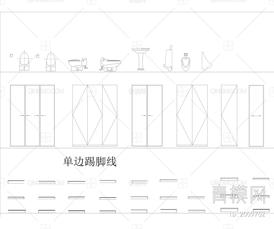 家装常用动态CAD立面图库