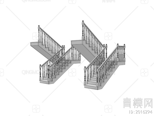 实木扶手楼梯 转角楼梯 楼梯护栏