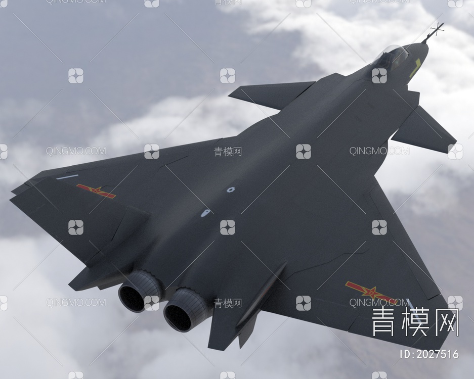 中国人民解放军空军歼20威龙军事战斗机cj20飞机