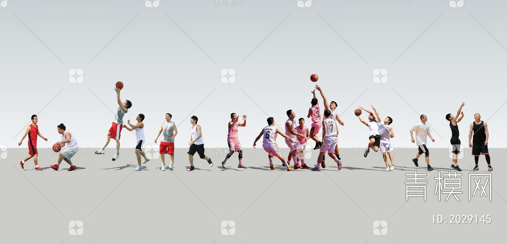 多人打篮球人物组合